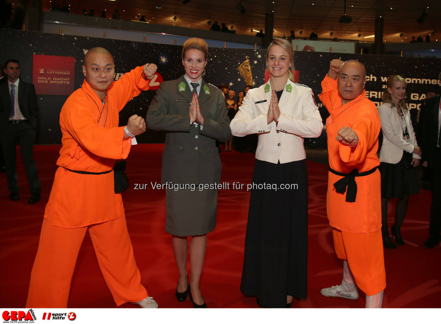 Joerdis Steinegger, Lisa Zaiser and Shaolins, Lotterien Gala Nacht des Sports, Photo: Gepa pictures/ Hans Oberlaender