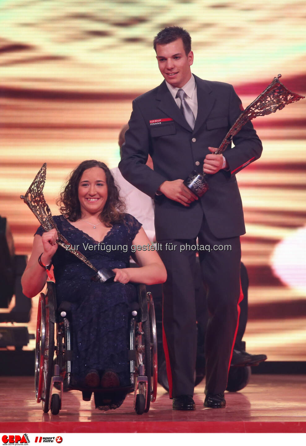 Claudia Loesch and Markus Salcher, Behindertensportler des Jahres, Lotterien Gala Nacht des Sports, Photo: Gepa pictures/ Christian Walgram