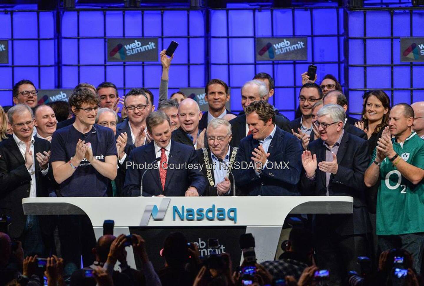 Photos from the Nasdaq Opening Bell at the Web Summit in Dublin, Ireland. #WebSummit  Source: http://facebook.com/NASDAQ