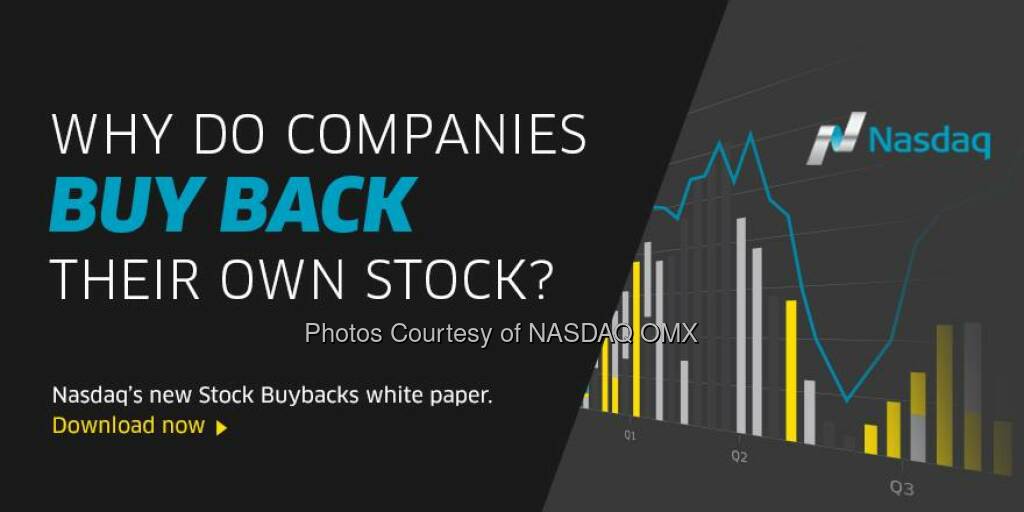 Aktienrückkauf: Ever wonder why companies buy back their own stock? Learn more in our latest White Paper on Stock Buybacks http://spr.ly/6185Svv7  Source: http://facebook.com/NASDAQ (08.11.2014) 