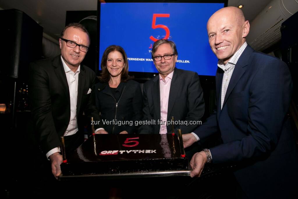 ORF-Onlinechef Thomas Prantner, Ingrid Thurnher, ORF-Generaldirektor Alexander Wrabetz, Peter Resetarits, © ORF/Hans Leitner (11.11.2014) 