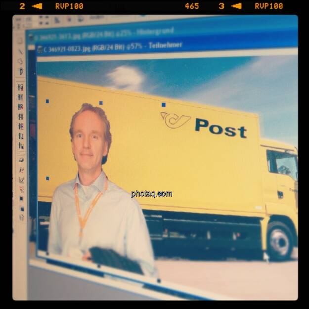 Gewinn-Messe 2012- Drastil als Briefmarke in the Making, © Drastil (15.12.2012)