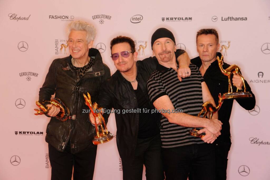 U2, Verleihung des Bambi 2014 in Berlin am 13.11.2014, Foto:  © Daimler AG , © Daimler AG (14.11.2014) 