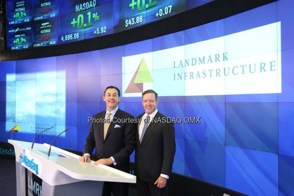 Landmark Infrastructure Partners LP rings the Nasdaq closing bell! $LMRK  Source: http://facebook.com/NASDAQ (15.11.2014) 