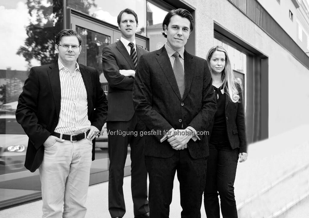 Philoro: René Brückler, Rudolf Brenner, Christian Brenner, Nina Krist - Spezialisten für Gold & Co., © Philoro (05.02.2013) 