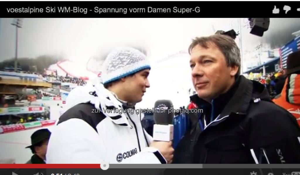 Fritz Strobl im Video vor dem Damen Super G http://voestalpine-wm-blog.at/2013/02/05/voestalpine-ski-wm-blog-spannung-vorm-damen-super-g/#.UREkio7aK_Q, © <a href=