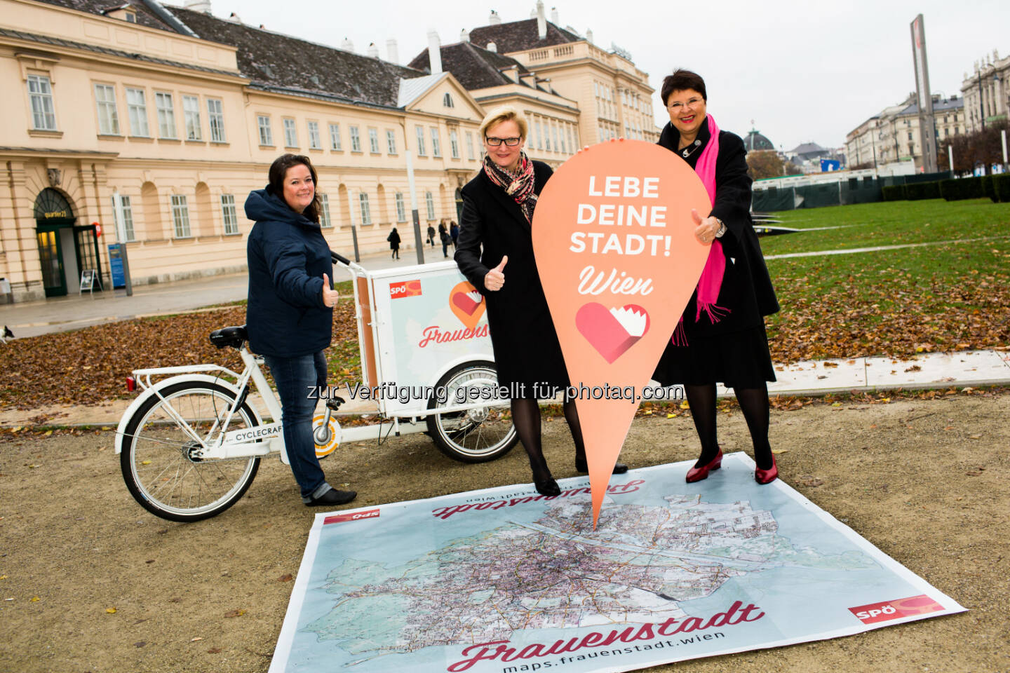 SPÖ Wien-Frauensekretärin Nicole Berger-Krotsch; Frauenstadträtin Sandra Frauenberger; SPÖ Wien-Frauenvorsitzende Vizebürgermeisterin Renate Brauner: SP-Wien Frauen starten größten Frauen-Stadtplan