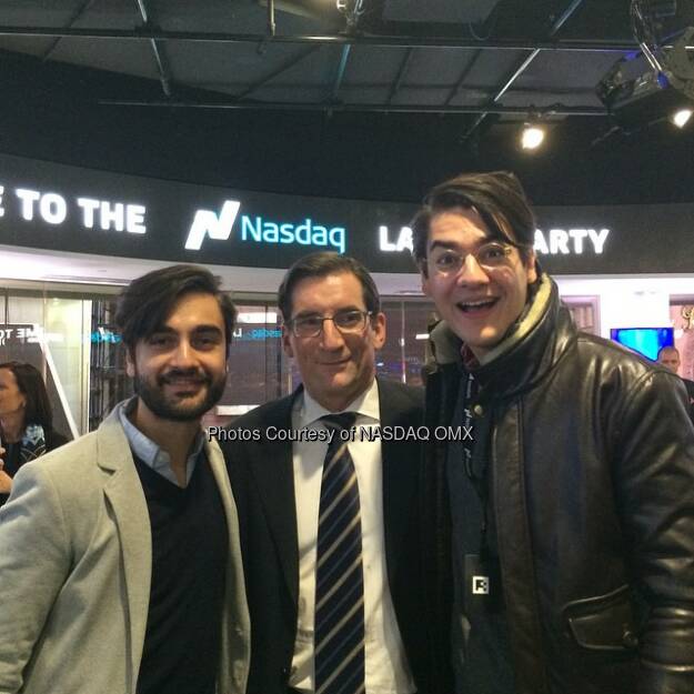 #YouTube stars @avbyte hang out with #Nasdaq's CEO Bob Greifeld at the #IgniteYourAmbition Nasdaq launch party! @mashable @youtube  Source: http://facebook.com/NASDAQ (19.11.2014) 