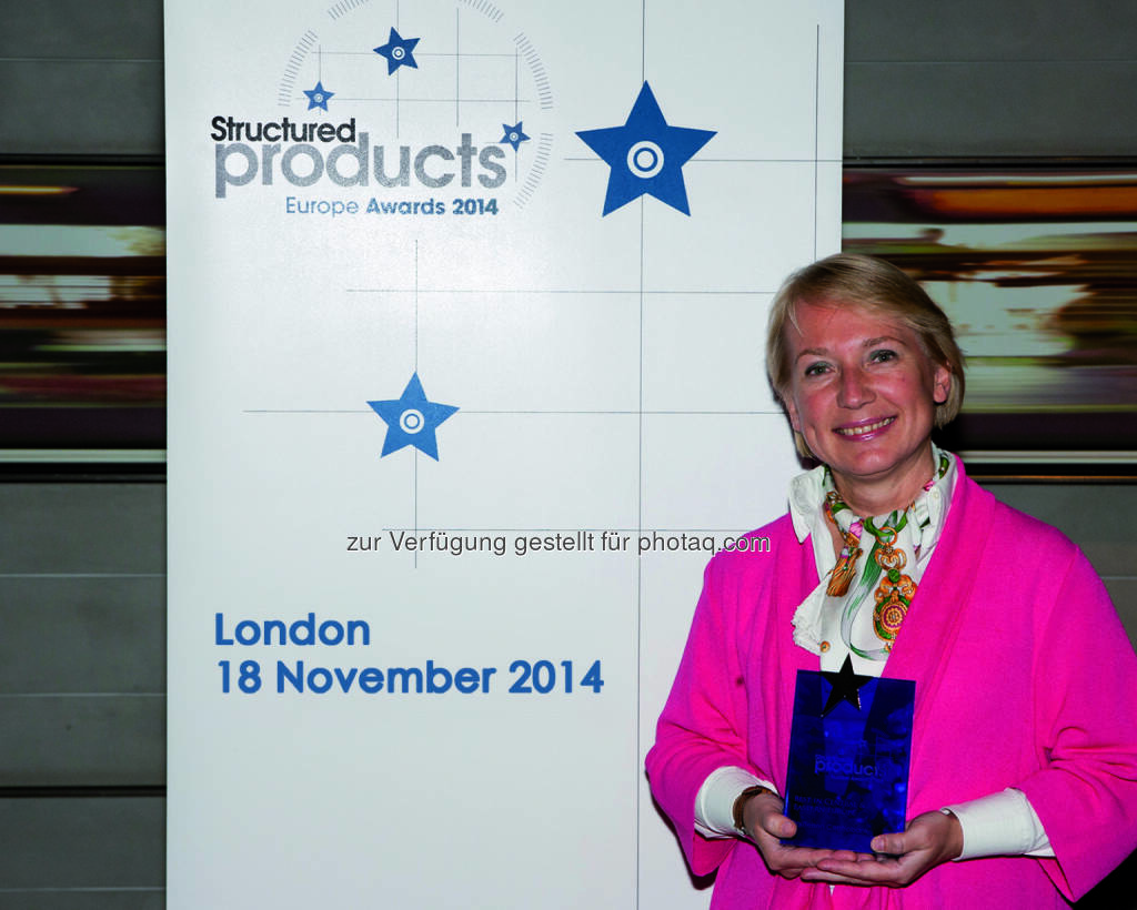 Heike Arbter, Head of Structured Products RCB; gewinnt mit ihrem Haus den Structured Products Europe Award, © Aussendung (20.11.2014) 