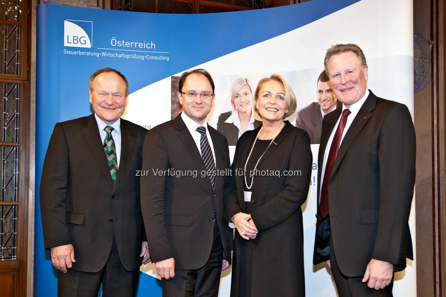 Hermann Schultes, Heinz Harb, Anna Maria Hochhauser, Christian Müller-Uri: 75-jähriges Jubiläum der LBG Österreich, (C) Anzenberger-Fink Christina