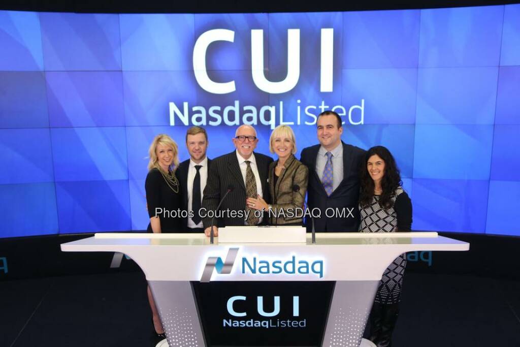 CUI Global, Inc. rings the #Nasdaq Closing Bell! $CUI  Source: http://facebook.com/NASDAQ (25.11.2014) 