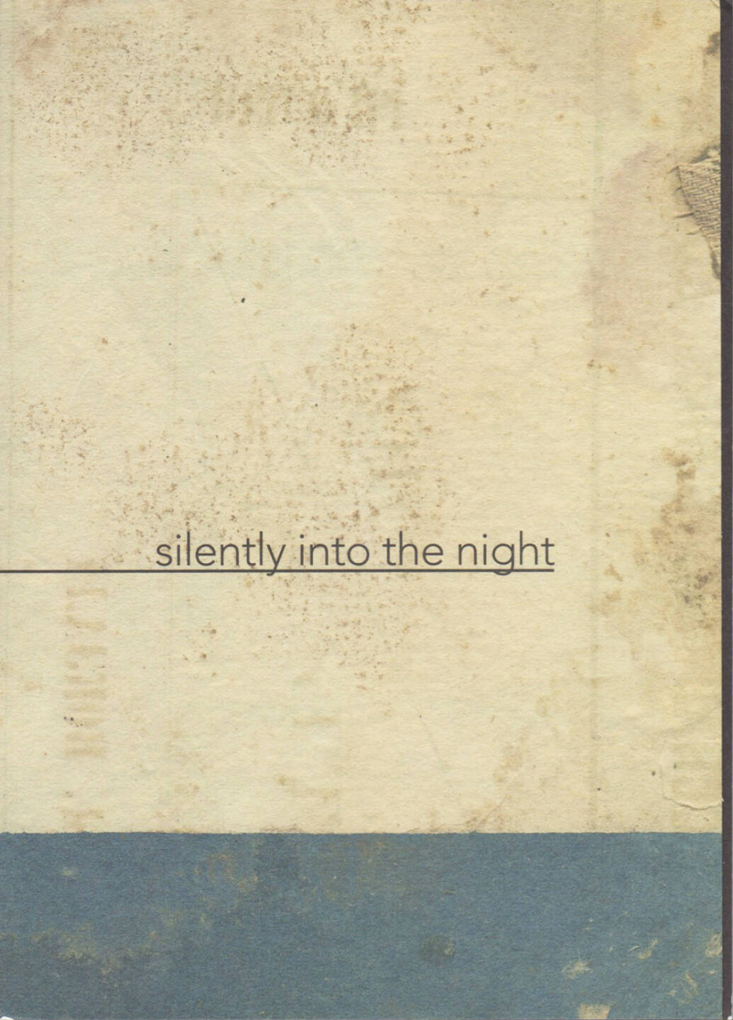 Katrien de Blauwer - I do not want to disappear silently into the night, Avarie 2014, Cover - http://josefchladek.com/book/katrien_de_blauwer_-_i_do_not_want_to_disappear_silently_into_the_night