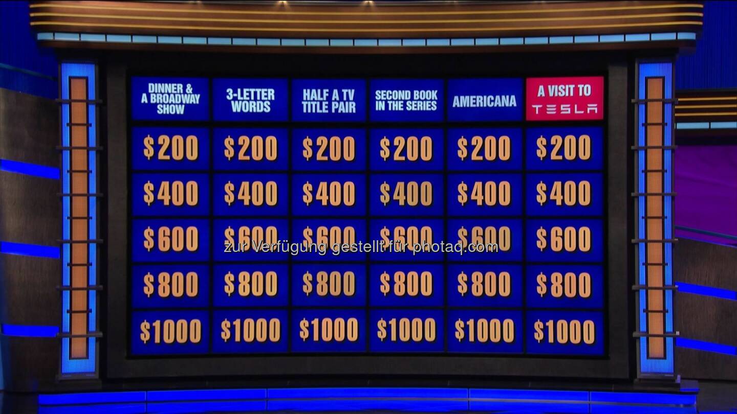 Tonight, the Tesla Factory will feature on @Jeopardy!  Source: http://facebook.com/teslamotors