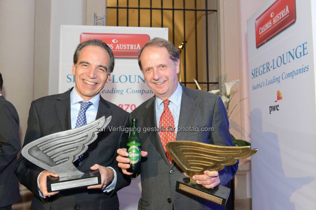 Henkel-CEE-Chef Günter Thumser und Brau Union Österreich Generaldirektor Markus Liebl: Austria's Leading Companies, © Aussendung (27.11.2014) 