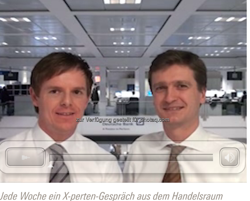 X-press Trends Newsletter von db-X markets. Christian-Hendrik Knappe und Mathias Schölzel mit u.a. kompetent-witzigen Know-how-Videos  http://staging.x-markets-db.com/DE/newsletter/trends/xpresstrends/pdf.html (07.02.2013) 