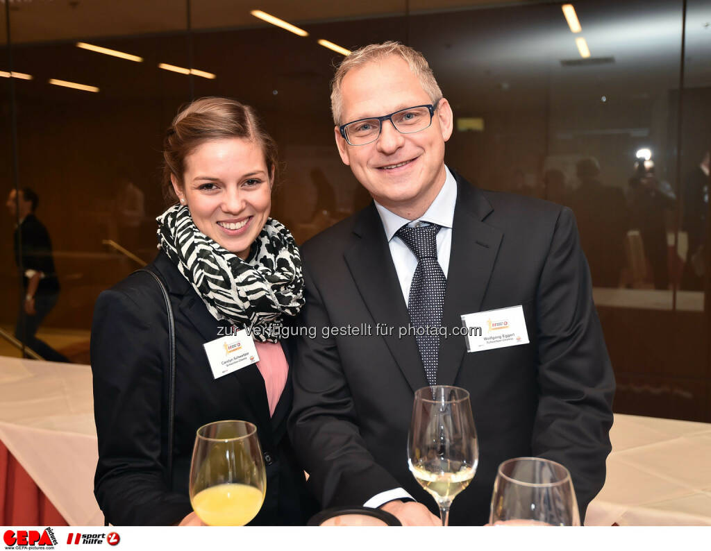 Carolyn Schweitzer and Wolfgang Eggerl. (Photo: GEPA pictures/ Martin Hoermandinger) (02.12.2014) 