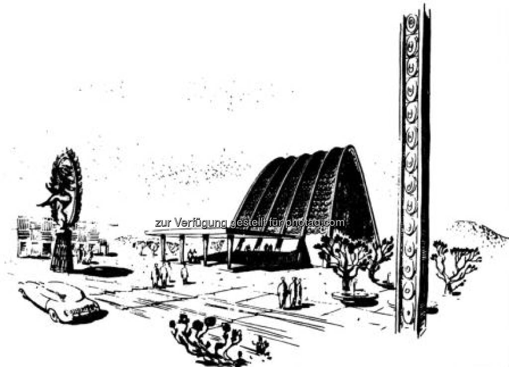 Chandigarh - Studienprojekt Parlamentsgebäude, Architectural Record 9/1954, © (VIG beigestellt) (09.02.2013) 