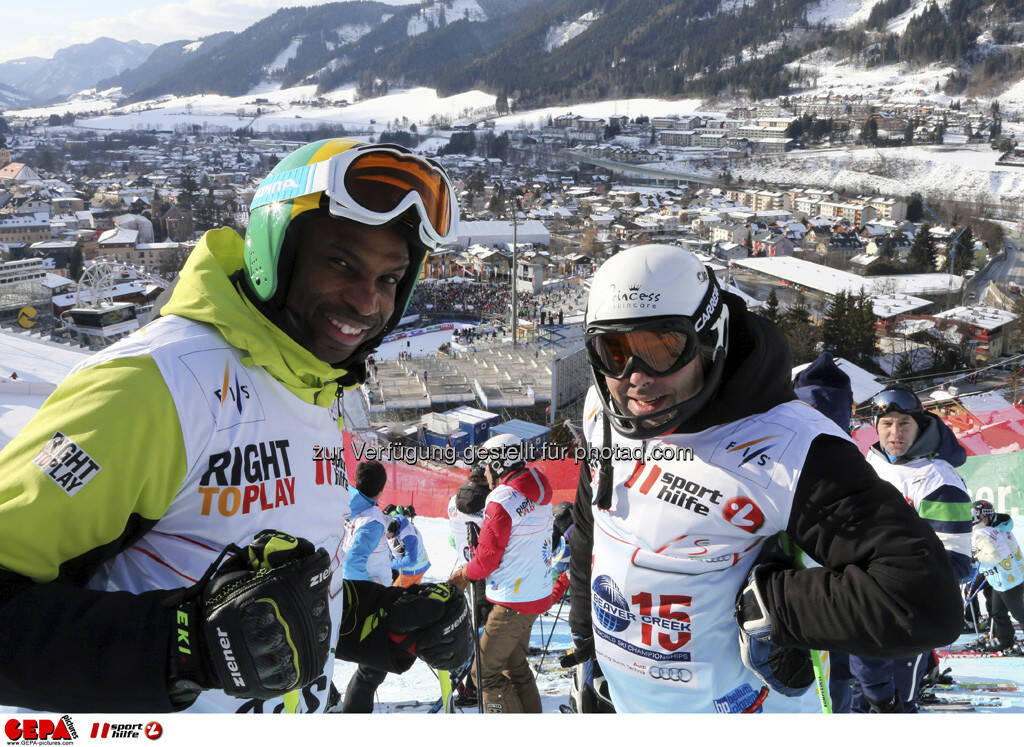 Mike Williamson und Hubertus von Hohenlohe. Foto: GEPA pictures/ Hans Simonlehner, © GEPA/Sporthilfe (10.02.2013) 