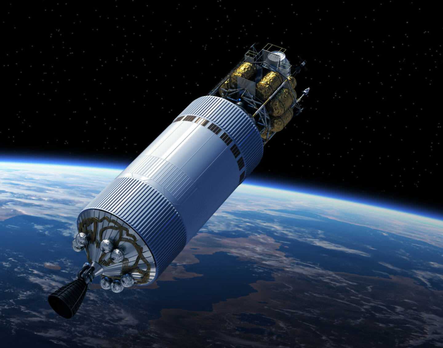 Innovation, Idee, neu, Satellit, Raumfahrt, Orbit, Weltall, Technik, Forschung, Daten, http://www.shutterstock.com/de/pic-242036014/stock-photo-crew-exploration-vehicle-in-space-d-scene-elements-of-this-image-furnished-by-nasa.html