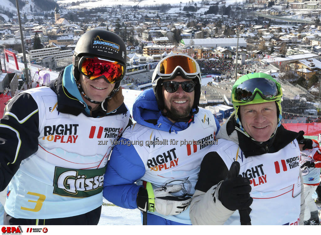 Michael Walchhofer, Marco Buechel und Didier Cuche. Foto: GEPA pictures/ Hans Simonlehner, © GEPA/Sporthilfe (10.02.2013) 