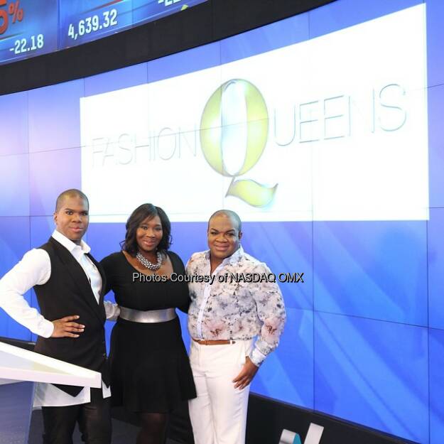 Bravo TV's Fashion Queens ring the @Nasdaq Opening Bell! @BravoFQ @bevysmith @Derekjhair @lawrenceatl @Bravotv  #Fashion #FashionQueens  Source: http://facebook.com/NASDAQ (15.01.2015) 