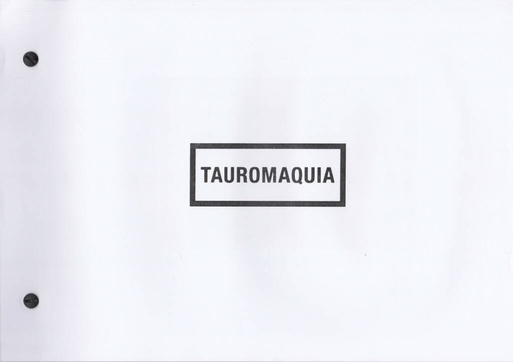 Julián Barón - Tauromaquia, Self published 2014, Cover - http://josefchladek.com/book/julian_baron_-_tauromaquia, © (c) josefchladek.com (16.01.2015) 