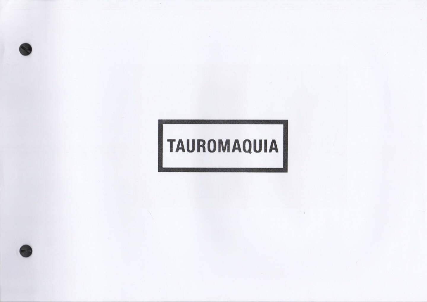 Julián Barón - Tauromaquia, Self published 2014, Cover - http://josefchladek.com/book/julian_baron_-_tauromaquia