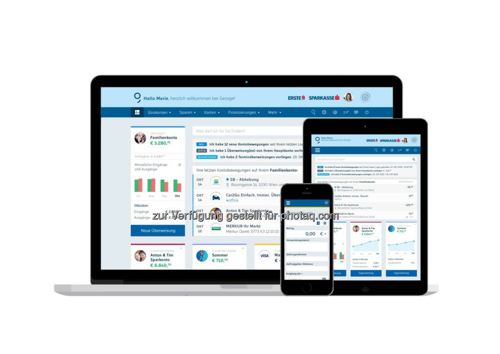 das interaktive Konto george, http://mygeorge.at, © Erste Bank (16.01.2015)