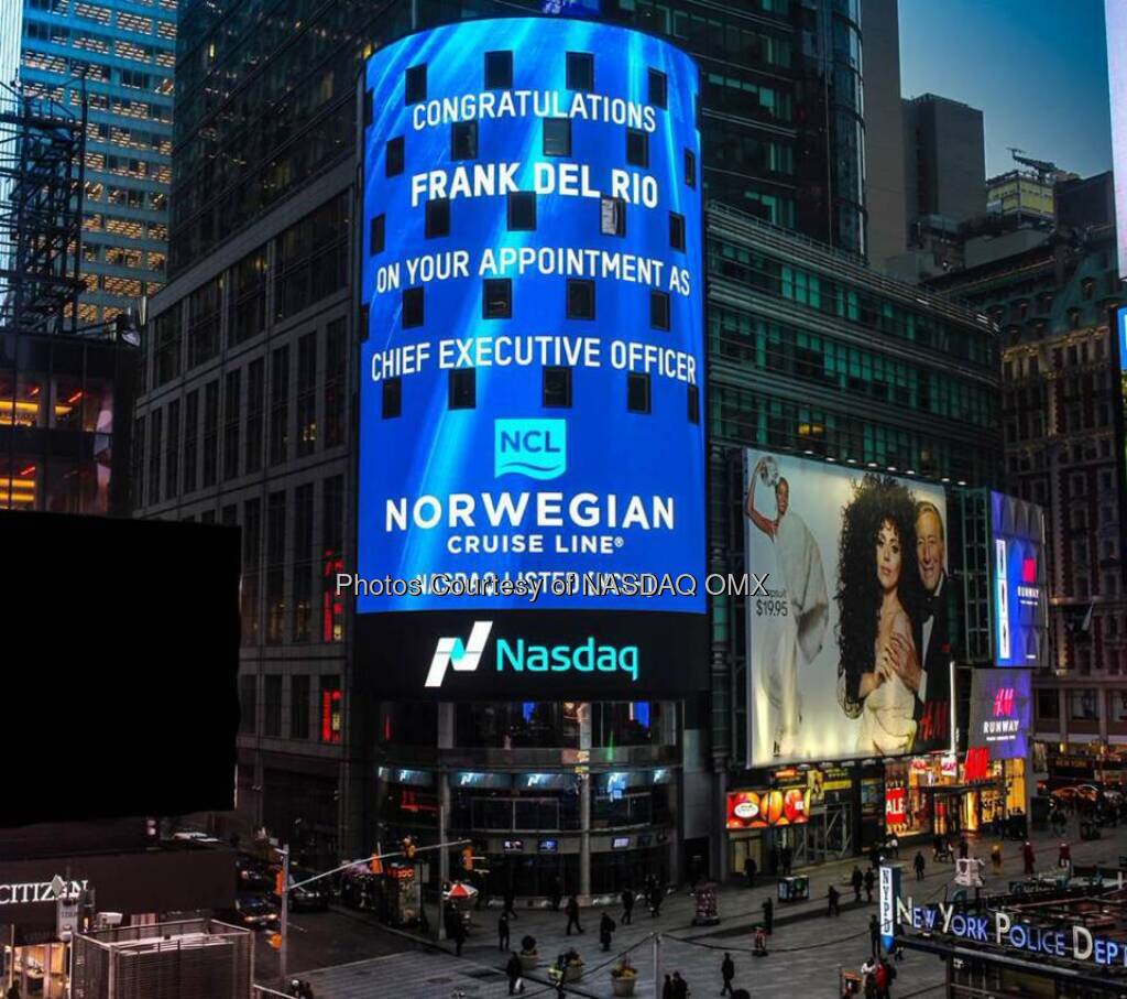 Congratulations Frank Del Rio on your appointment as CEO of Norwegian Cruise Line$NCLH  Source: http://facebook.com/NASDAQ (19.01.2015) 