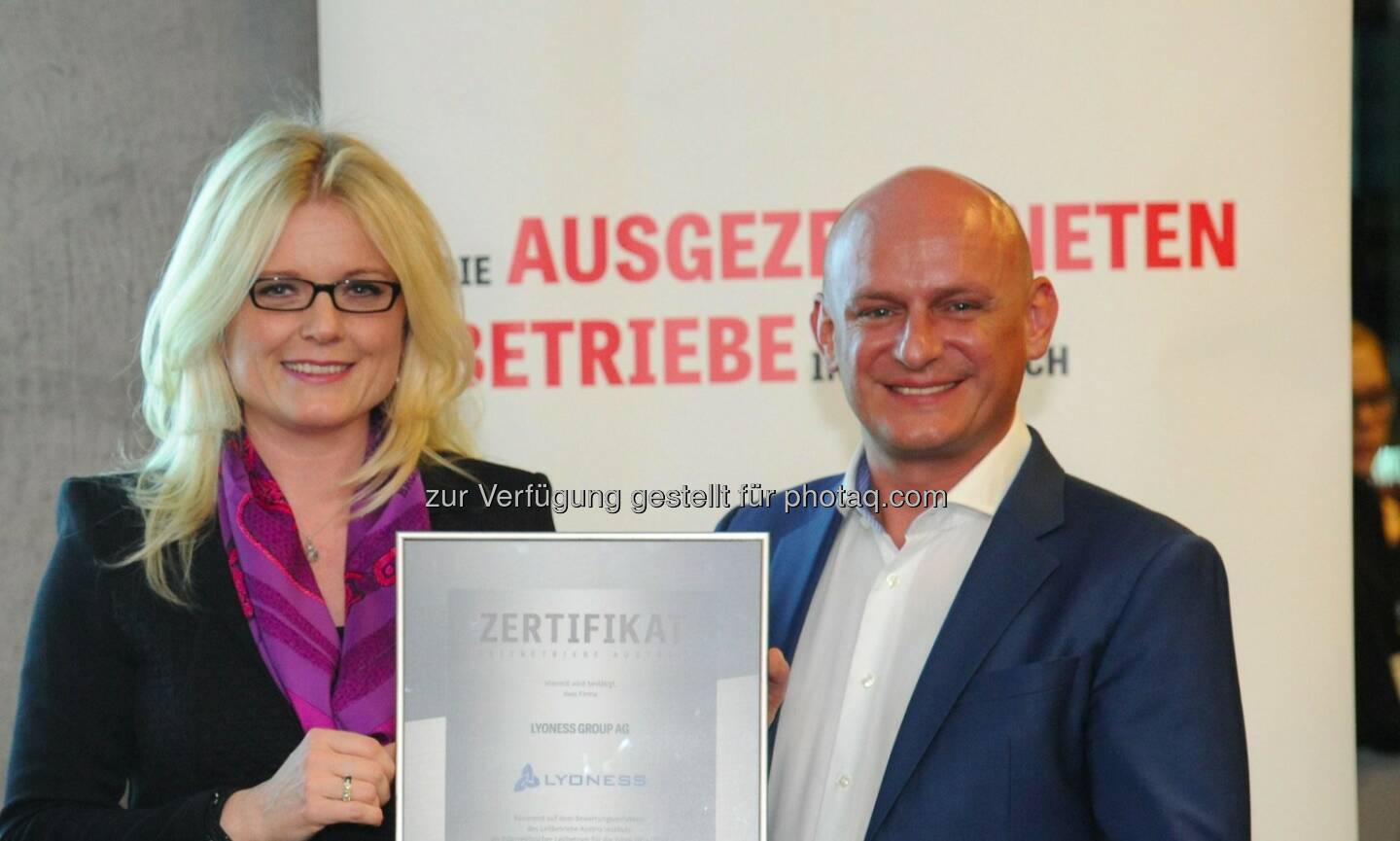 Leitbetriebe Austria-Geschäftsführerin Monica Rintersbacher, Lyoness-CEO Hubert Freidl