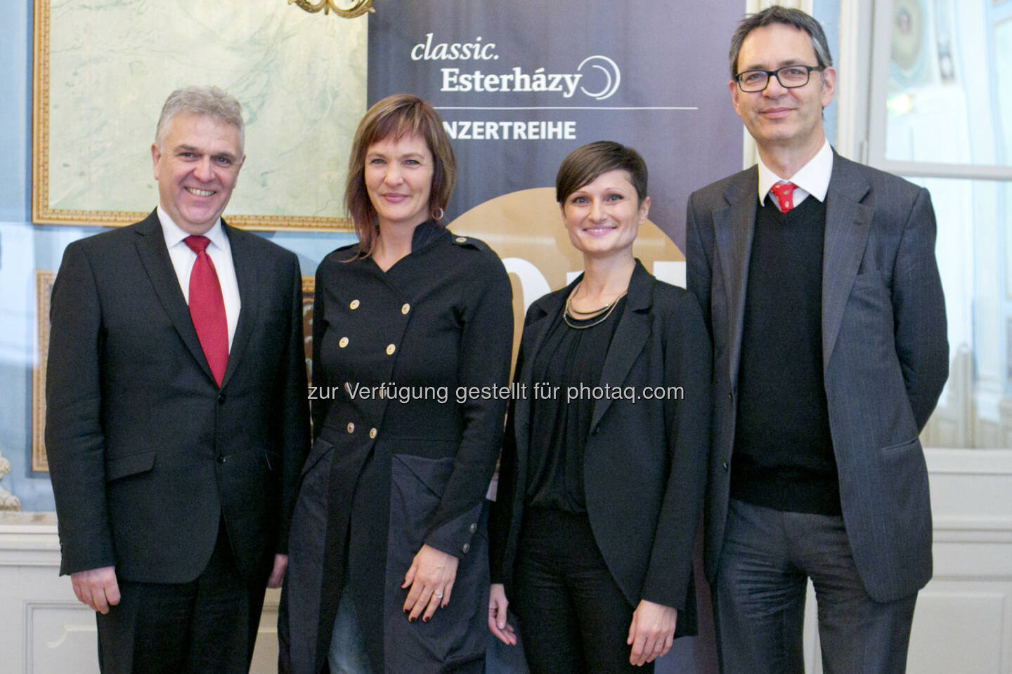 Walter Burian, Joseph Haydn Konservatorium; Marlis Petersen, Sopranistin; Katarina Budimaier, Pannonisches Jugendsinfonieorchester; Andreas Richter, Künstlerischer Leiter classic.Esterházy: Esterhazy Privatstiftung: Neue Wege am historischen Ort - Jahresprogramm 2015 der Konzertreihe classic.Esterházy im Schloss Esterházy