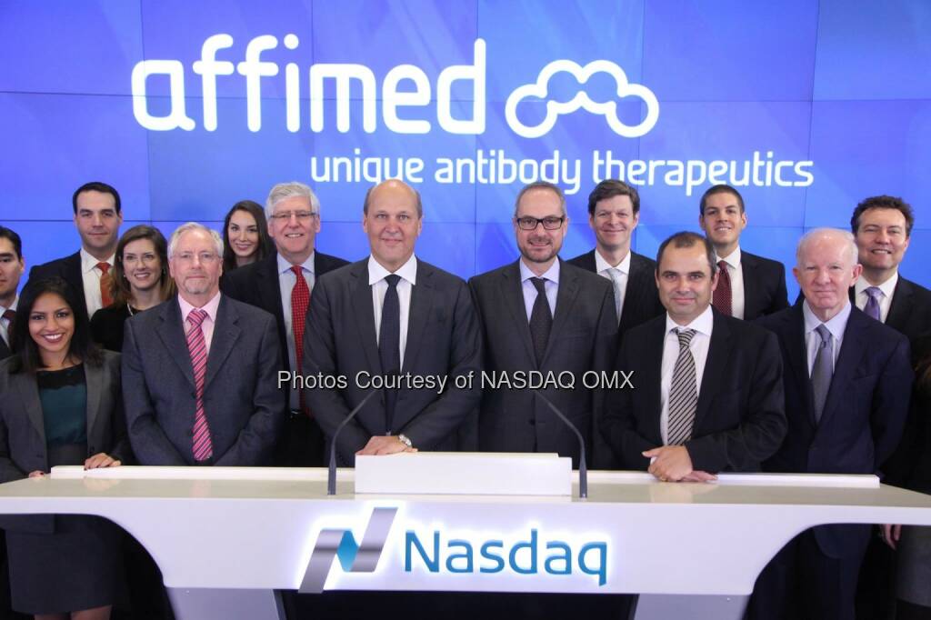 Affimed N.V. Rings the #Nasdaq Opening Bell! $AFMD  Source: http://facebook.com/NASDAQ (30.01.2015) 