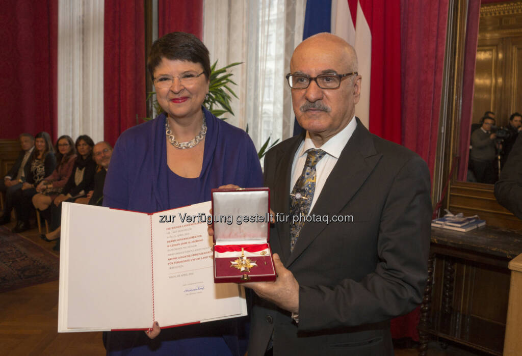 Renate Brauner, Vice Mayor of Vienna, with Suleiman J Al-Herbish, Director-General of the OPEC Fund for International Development (OFID): OPEC Fund for International Development (OFID): Wien würdigt Verdienste von OFID Generaldirektor Al-Herbish, © Aussendung (01.02.2015) 