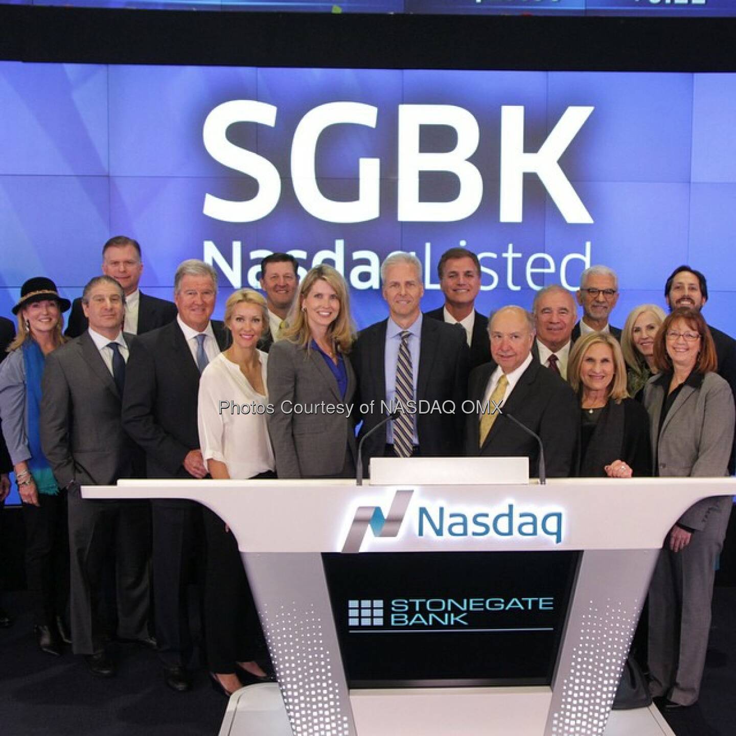 Getting ready for #Stonegate Bank to ring the #Nasdaq Closing Bell! $SGBK #CommunityBank  Source: http://facebook.com/NASDAQ