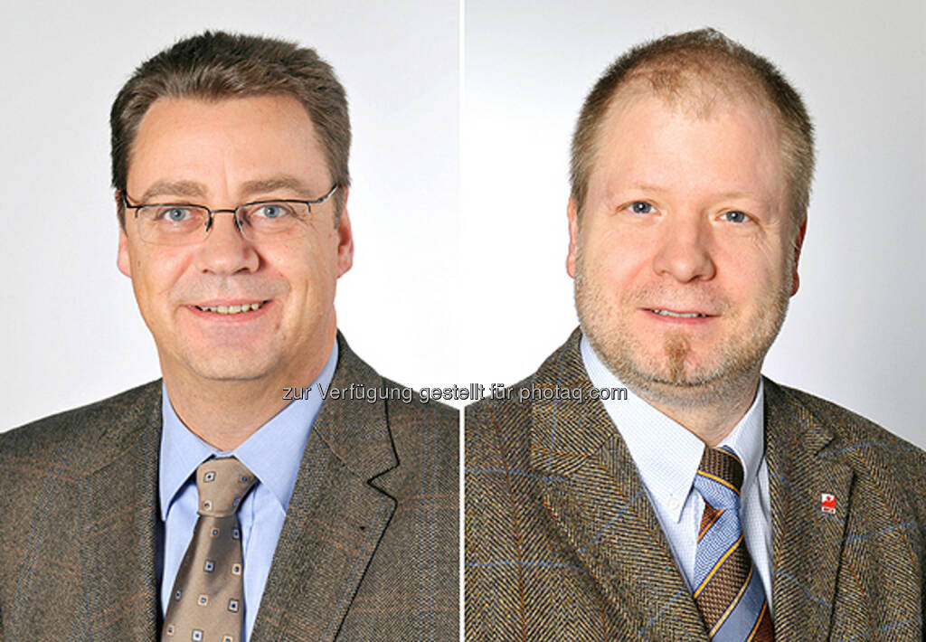 Thomas de Win und Oliver Zühlke: Bayer: Thomas de Win tritt aus gesundheitlichen Gründen zurück / Oliver Zühlke als neuer Gesamtbetriebsratsvorsitzender gewählt, © Aussender (03.02.2015) 