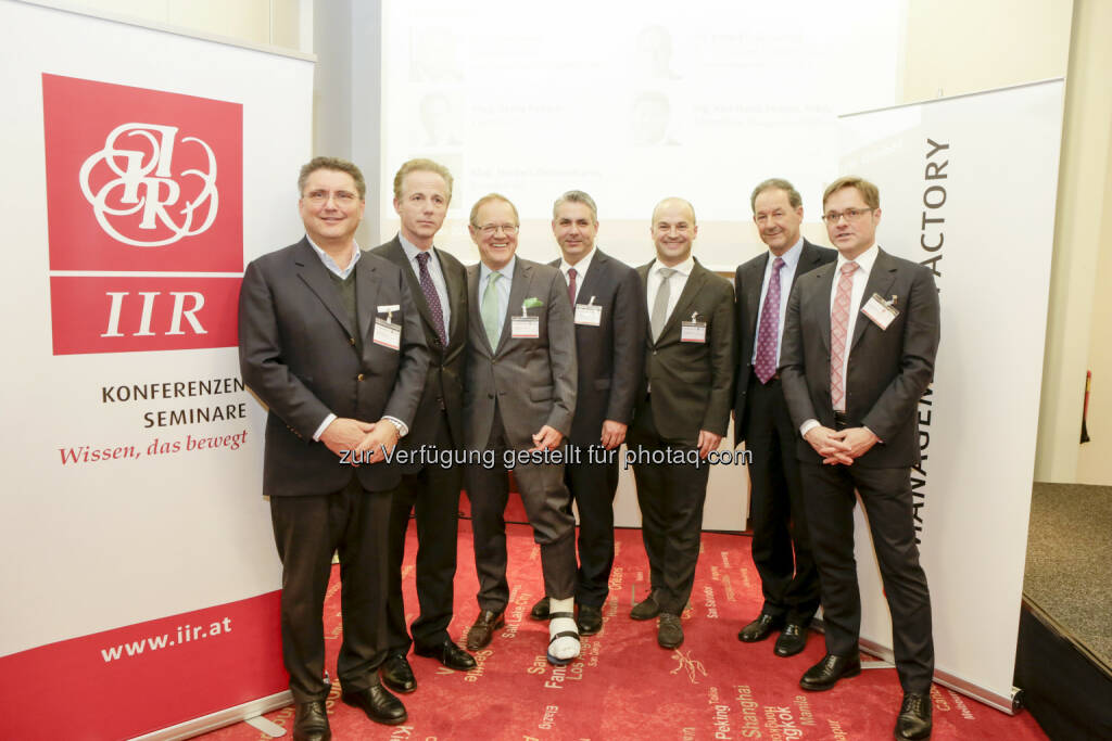 Karl-Heinz Strauss, (Porr AG), Georg Kapsch (Kapsch AG), Erhard F. Grossnigg (Sanierungsexperte), Peter Bosek (Erste Group Bank AG), Gerhard Wüest (Management Factory), Norbert Zimmermann (Berndorf AG), Manfred Hämmerle (IIR GmbH): IIR GmbH: Die Podiumsdiskutanten beim Gipfeltreffen Turnaround im Rahmen des Forums Unternehmensstrategie:  „Bei den aktuellen Sanierungskonditionen gäbe es die Kapsch AG nicht mehr“, Georg Kapsch,, © Aussender (04.02.2015) 