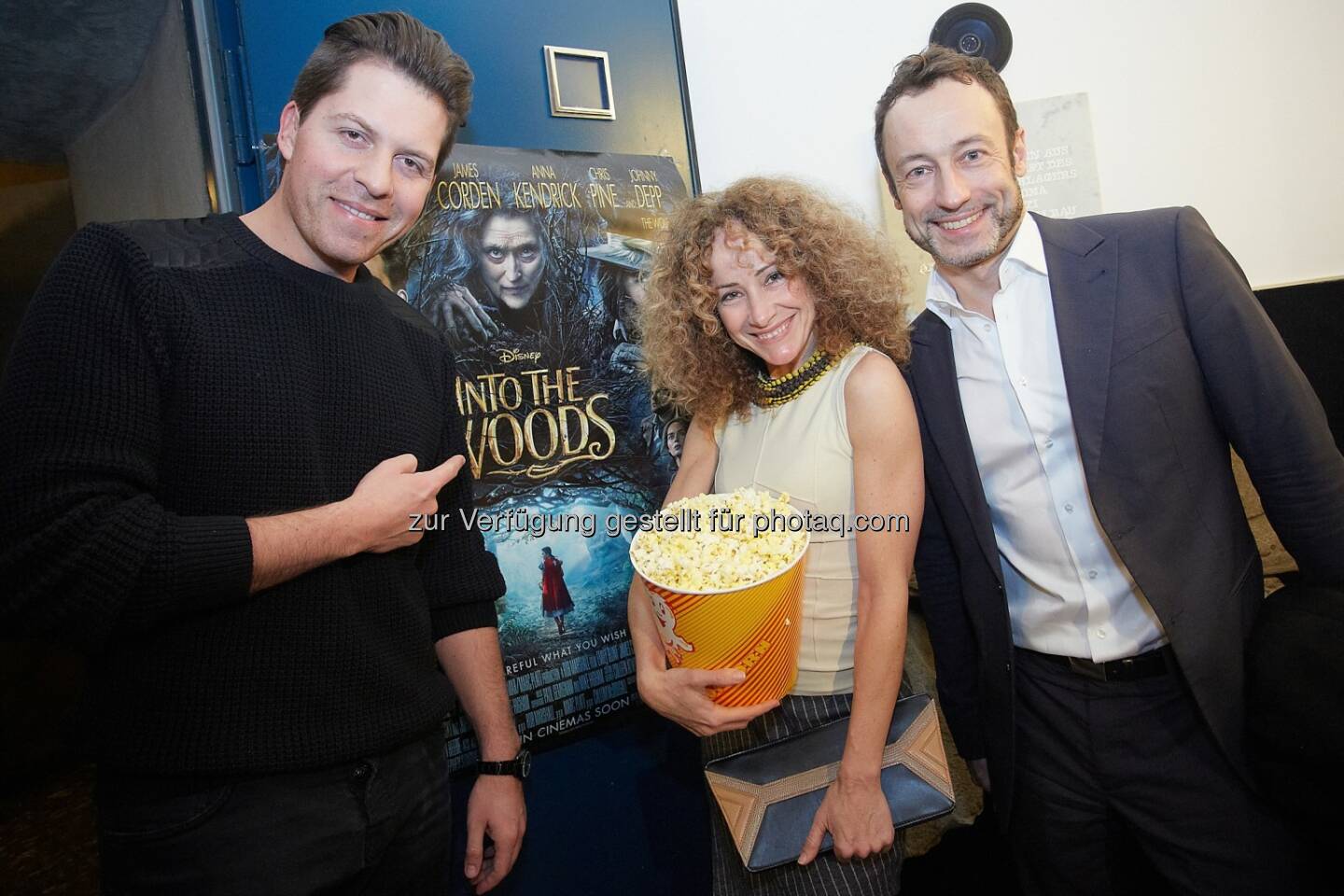 Daniel Serafin, Sandra Pires und Christian Struppek, Musical Intendant Vereinigten Bühnen Wien: Agentur GlanzLichter: Kinopremiere Into The Woods am 16.2.2015