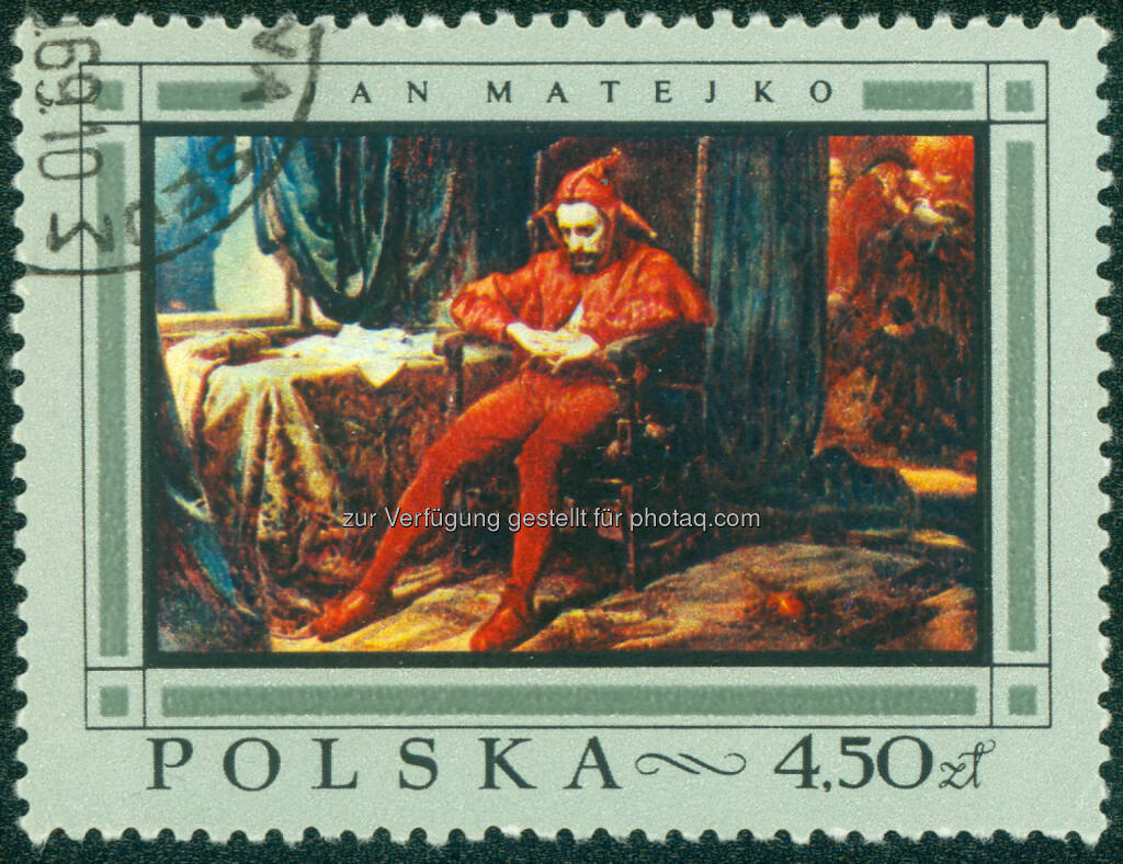 Hofnarr, Narr, Fasching, Clown, Polen, Karneval, Briefmarke, <a href=http://www.shutterstock.com/gallery-560521p1.html?cr=00&pl=edit-00>YANGCHAO</a> / <a href=http://www.shutterstock.com/editorial?cr=00&pl=edit-00>Shutterstock.com</a>, YANGCHAO / Shutterstock.com (17.02.2015) 