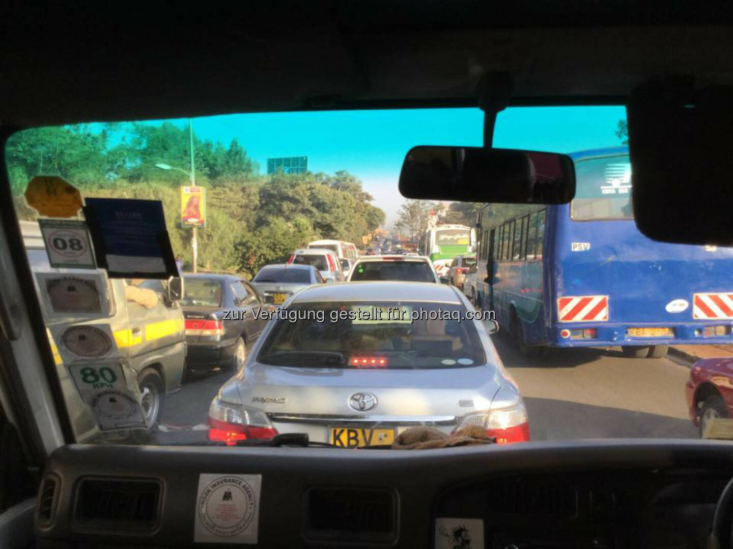 Stau in Nairobi, Kenia