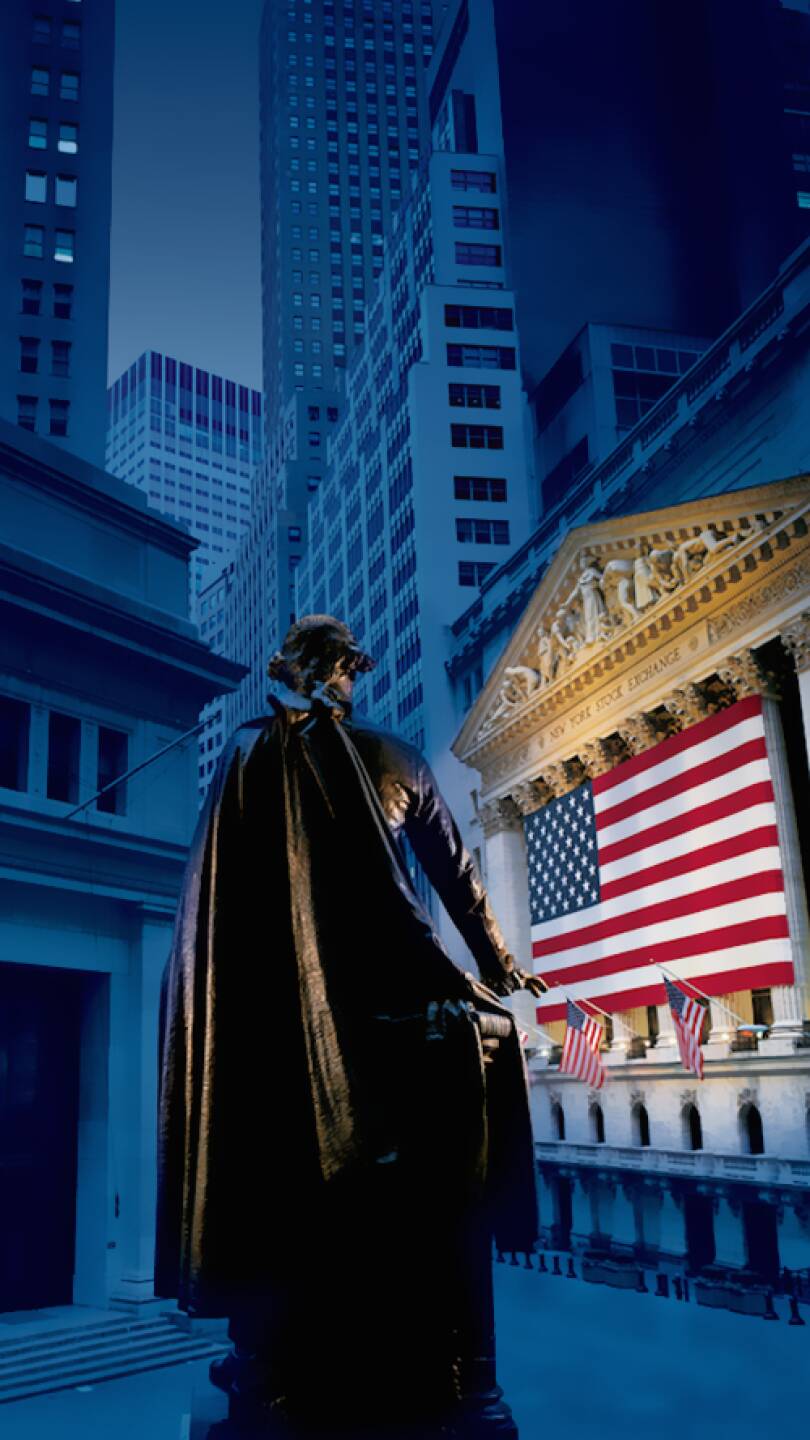 New York: Which FREE NYSE mobile wallpaper do you like best?
A) George Washington
B) The Façade
C) The Bull
D) The Boardroom  Source: http://facebook.com/NYSE