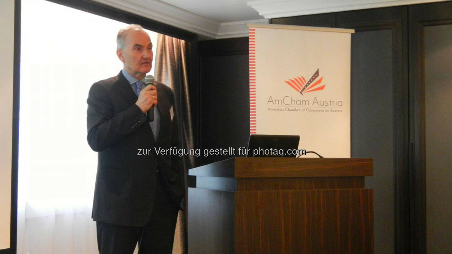 Johann Marihart (Agrana) beim AmCham Talk.