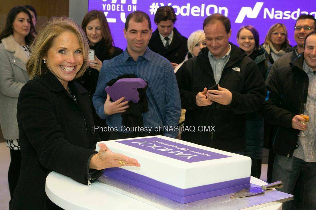 Huge thanks to Yahoo for coming to celebrate their 20th Anniversary with all of us here at Nasdaq. Happy birthday! Our CFO Kenneth Goldman opened the Nasdaq today with our fabulous editorial team and our friends Tumblr, BrightRoll and more! Source: http://facebook.com/NASDAQ (03.03.2015) 