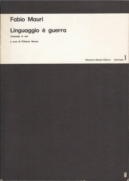 Fabio Mauri - Linguaggio è guerra / Language is war, Massimo Marani Editore 1975, Cover - http://josefchladek.com/book/fabio_mauri_-_linguaggio_e_guerra_language_is_war, © (c) josefchladek.com (11.03.2015)