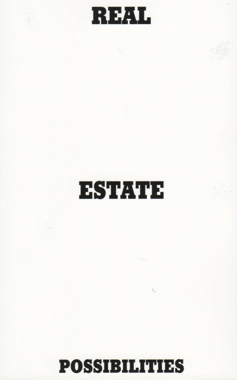 Pascal Anders - Real Estate Possibilities, Self published 2014, Cover - http://josefchladek.com/book/pascal_anders_-_real_estate_possibilities