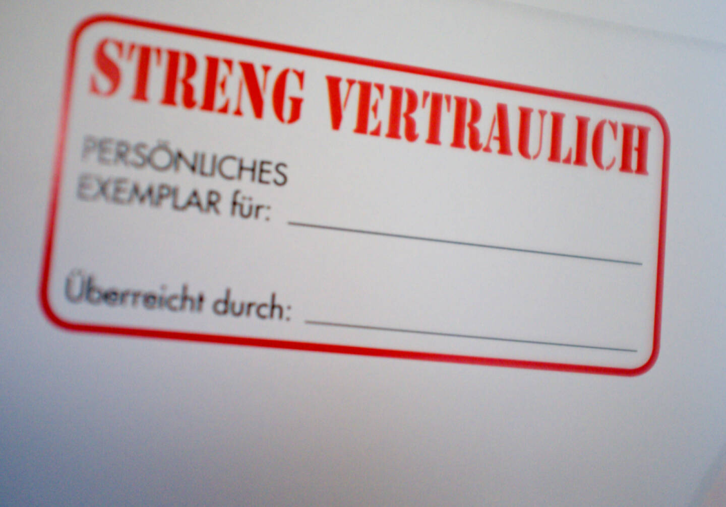 Streng Vertraulich