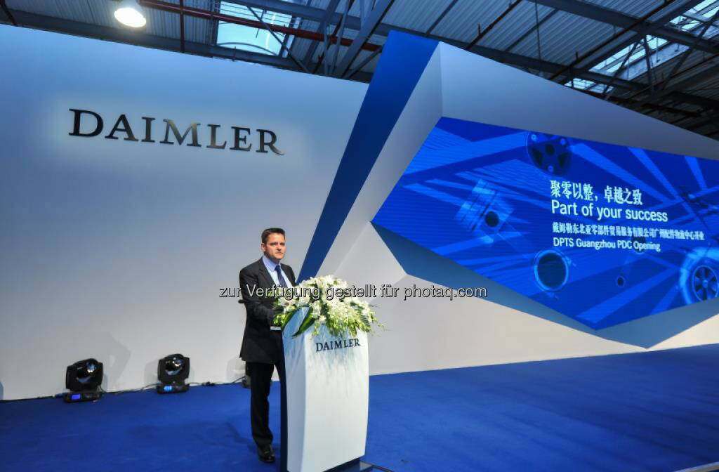 Steffen Holzer, CEO von DPTS, während der feierlichen Eröffnung des neuen Logistikzentrums in Guangzhou, China , © Aussendung (16.03.2015) 