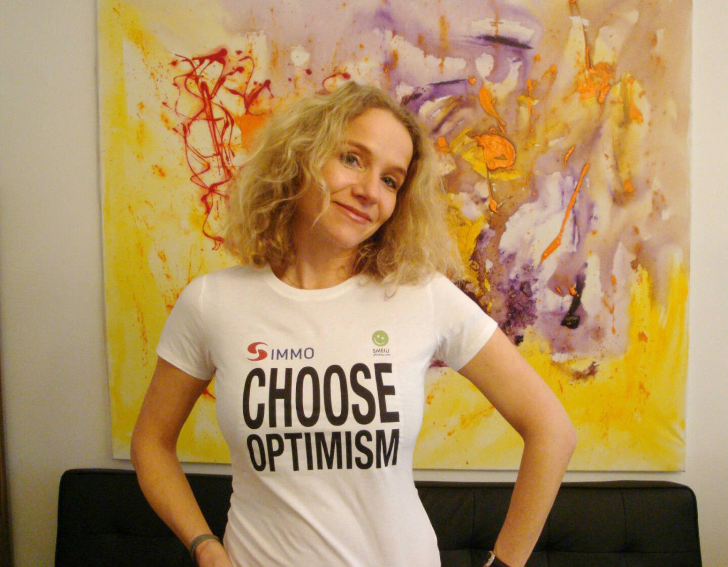 Christina Brandenstein (BrandensteinCOM) Choose Optimism, Shirt in der S Immo / Smeil-Edition
