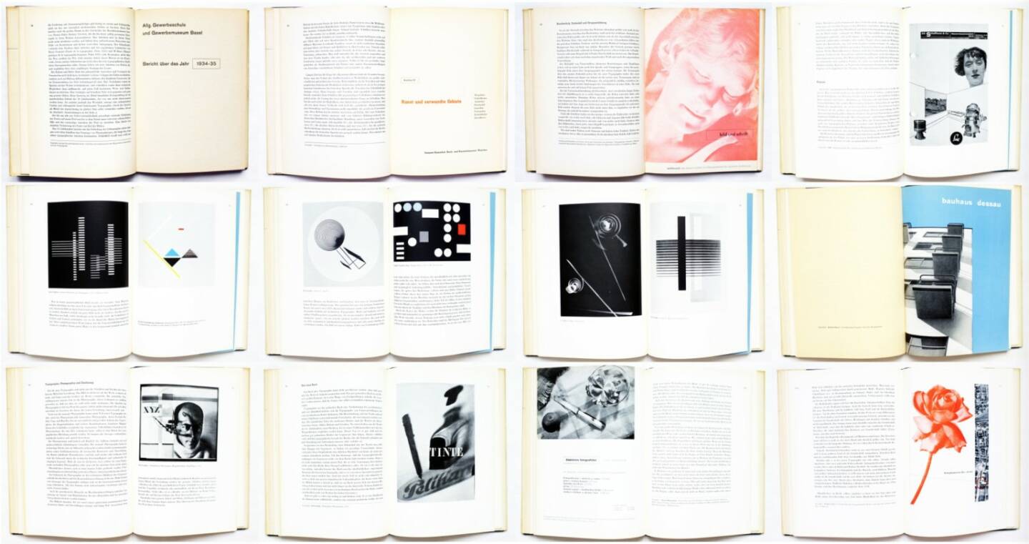 Jan Tschichold - Typographische Gestaltung, Benno Schwabe & Co. 1935, Beispielseiten, sample spreads - http://josefchladek.com/book/jan_tschichold_-_typographische_gestaltung