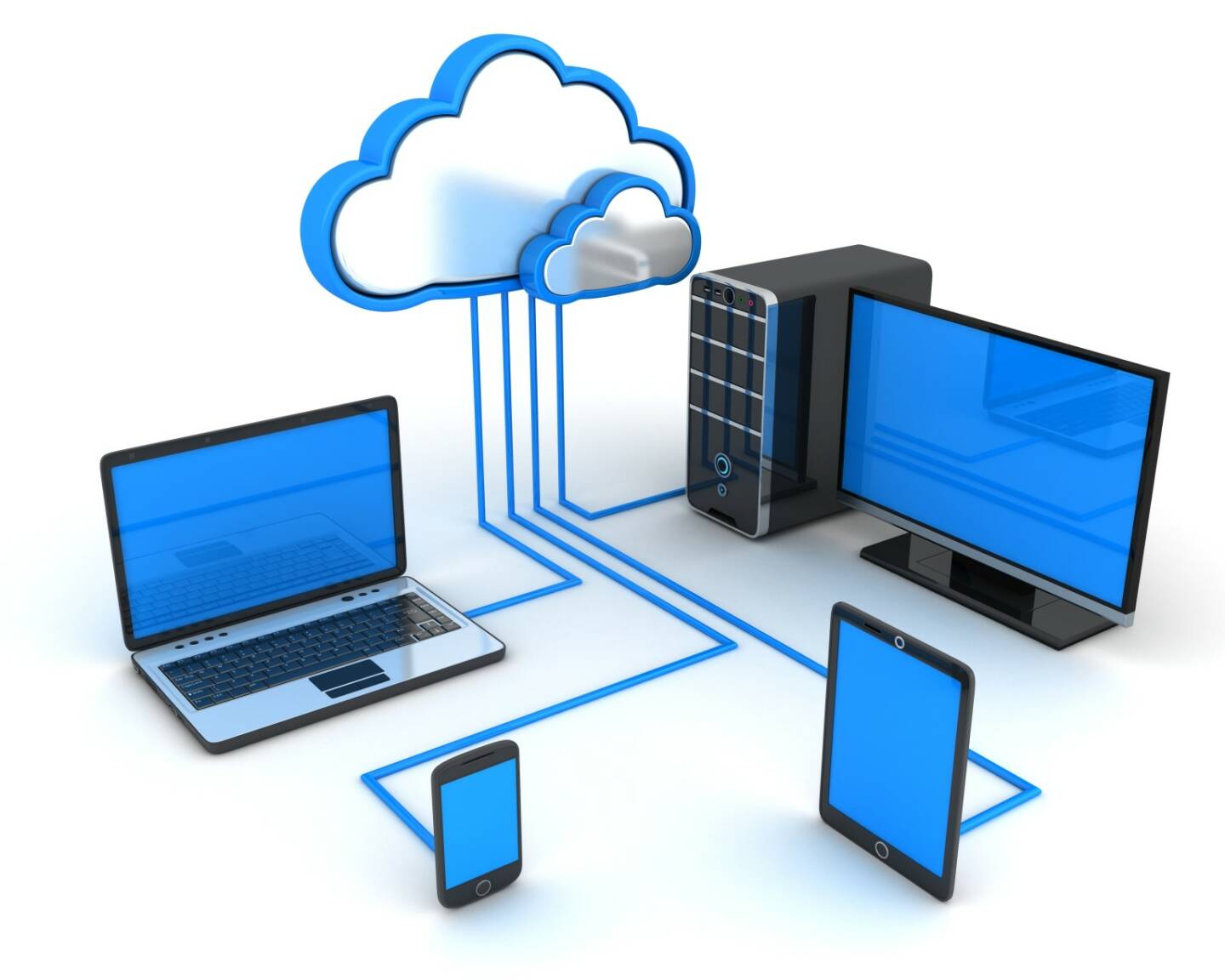 Cloud Storage, Computer, Tablet, Smartphone, Speicher http://www.shutterstock.com/de/pic-215681095/stock-photo-abstract-cloud-storage-done-in-d.html