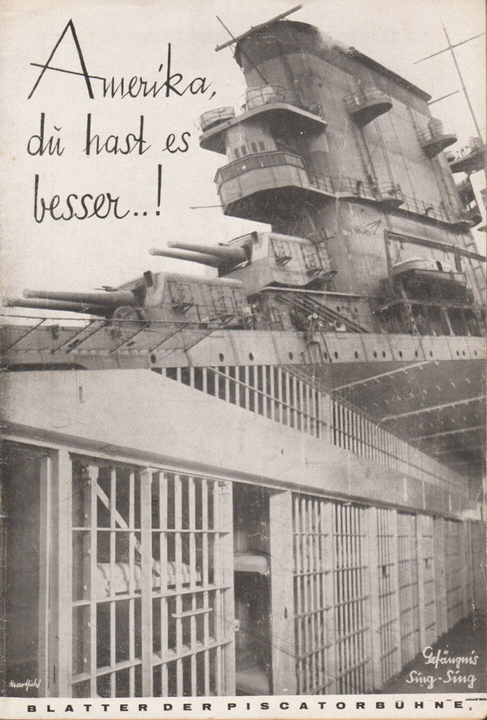 Blätter der Piscatorbühne - Amerika, Du hast es besser!, Bepa-Verlag 1928, Cover - http://josefchladek.com/book/blatter_der_piscatorbuhne_-_amerika_du_hast_es_besser